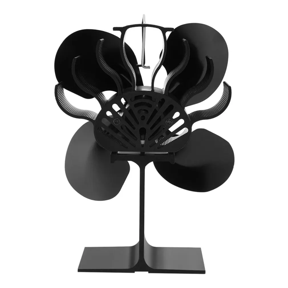 

Hot Sell 5 Blades Thermal Power Fireplace Fan Heat Powered Wood Stove Fan For Wood/Log Burner Heat Distribution Part Accessory