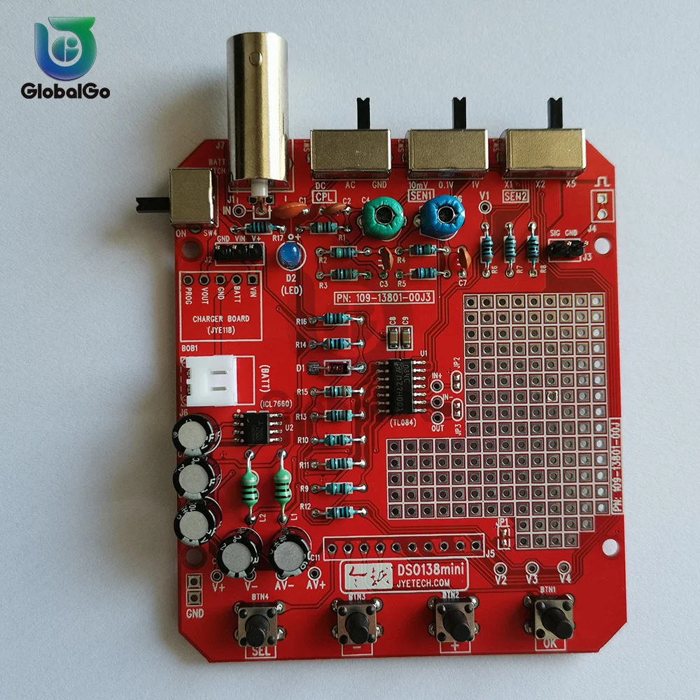 Мини Портативный цифровой осциллограф DIY Kit ARM Cortex-M3 12-Bit TFT 10:1 зонд тестовый зажим