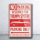 Жестяной ретро-плакат Triumph Спитфайр, прекрасный вариант парковки, британский металлический жестяной знак, настенный художественный плакат