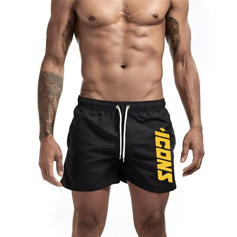 Мужские шорты и боксеры летние пляжные штаны мужские однотонные из полиэстера