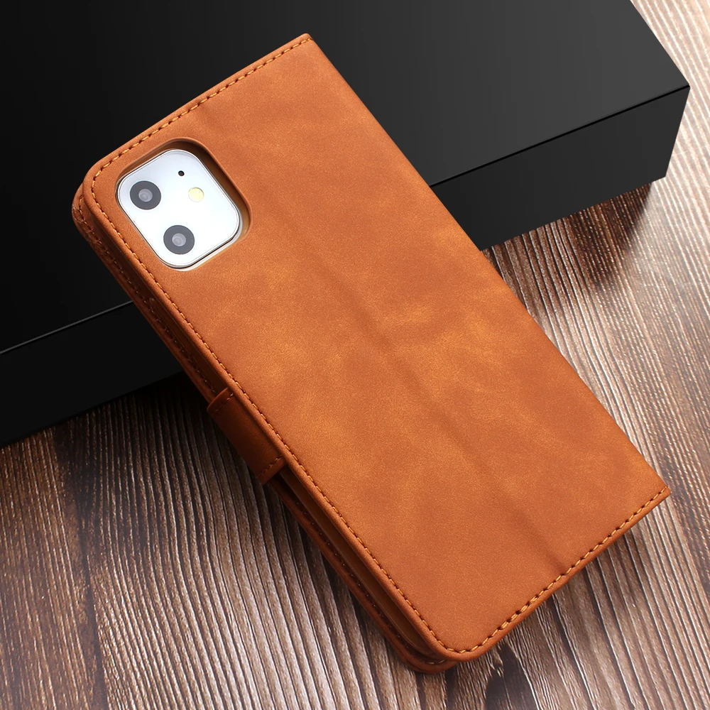 Кожаный чехол для iPhone 7 8 6 Plus X XS 11 Pro Max держатель карт откидная крышка plus кошелек