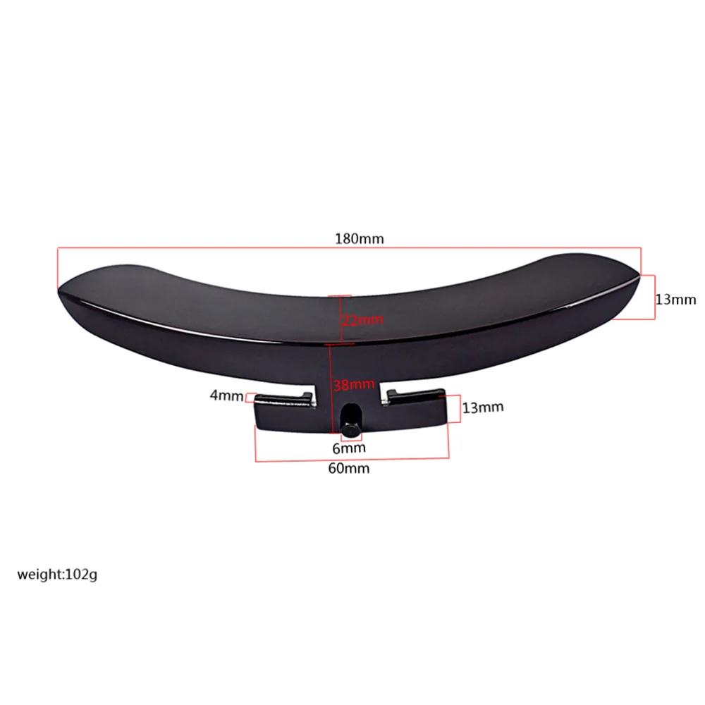 

Zinc Alloy Banjo Armrest Replacement Mirror Finish Single Leg Banjo Part (Black)