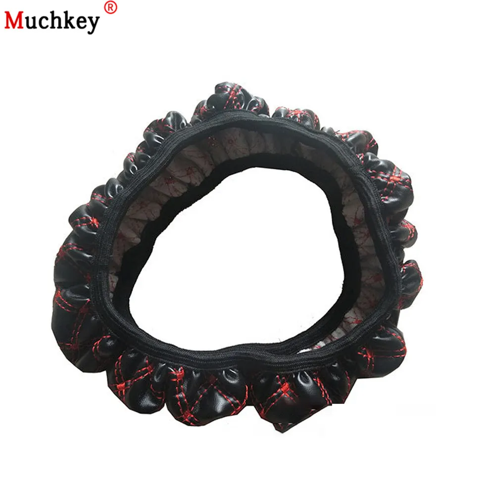 

MUCHKEY Leather Steering Wheel Cover For Nissa For Land For BMW For Honda For Hyundai For Ford For Chevrolet For Toyota Â For Kia