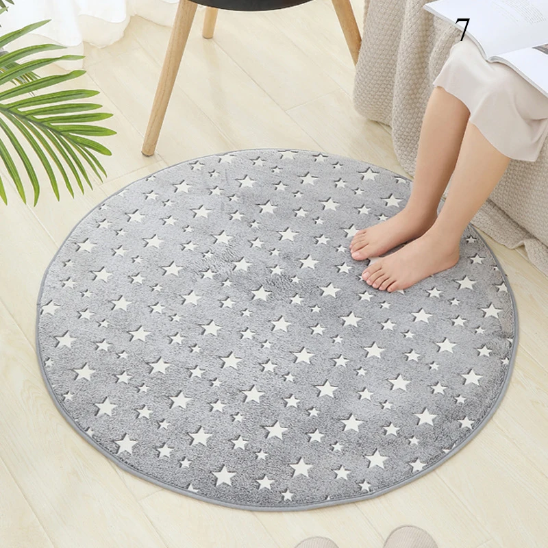 

Entry Cute Floor Mat Luminous Foot Mat Pink Gray Astronaut Star Flannel Bedroom Living Room Bathroom Absorbent Non-slip Door Mat