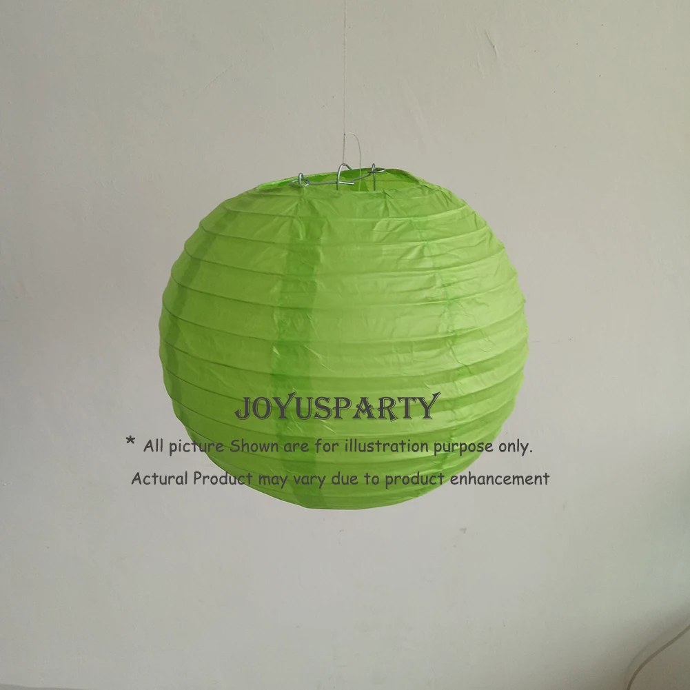 24 шт. Китайский бумажный фонарь разных размеров небесно-голубой оранжевый