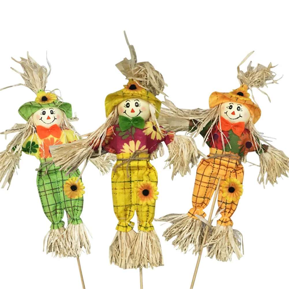 

1PCS Small Autumn Fall Harvest Scarecrow Decoration For Garden Yard Home Thanksgiving Halloween Decoration Party Supplies