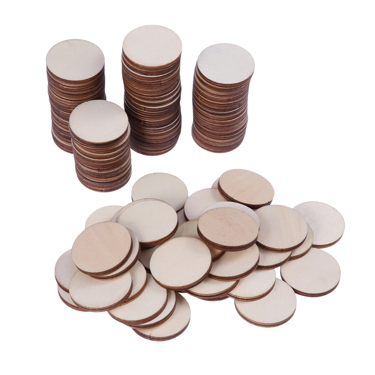 100 шт. материалы для поделок Diy необработанные натуральные круглые деревянные