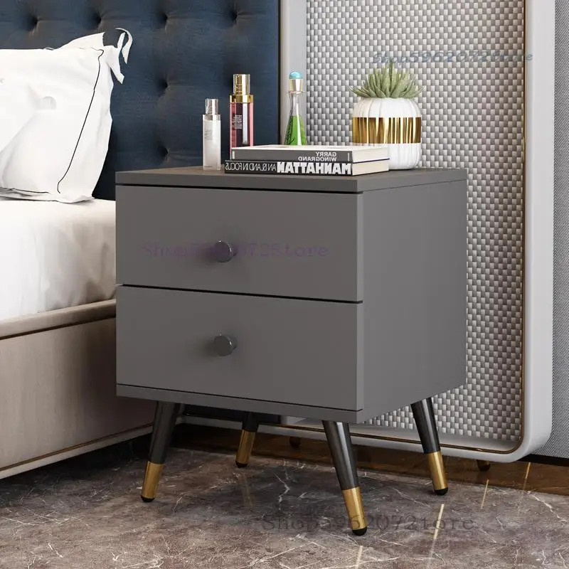 Скандинавский прикроватный столик простой современный железный светильник