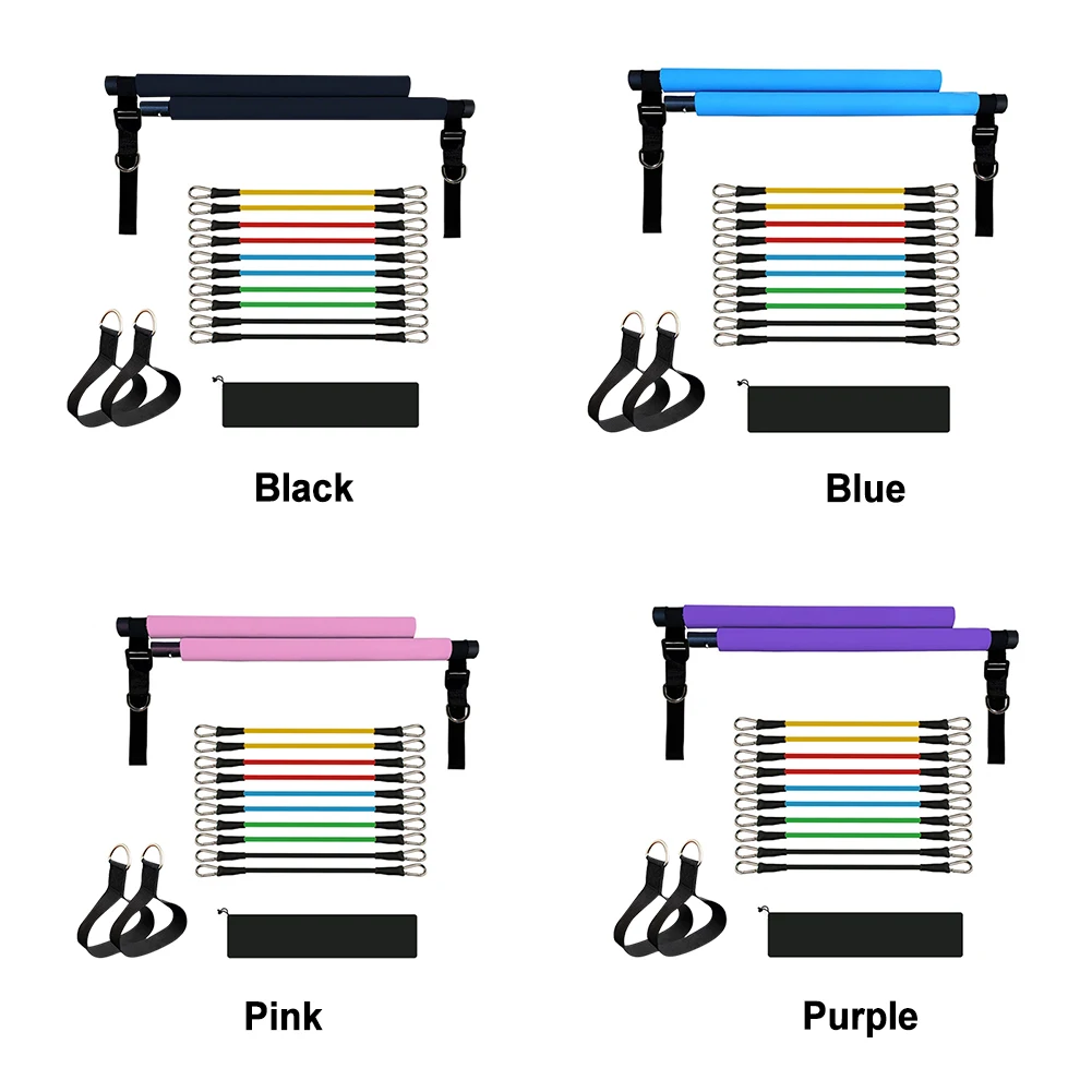 

Men Women Workout Pilates Bar Kit Adjustable Strap Bodybuilding Training Storage Bag Home Gym Full Body Fitness Portable