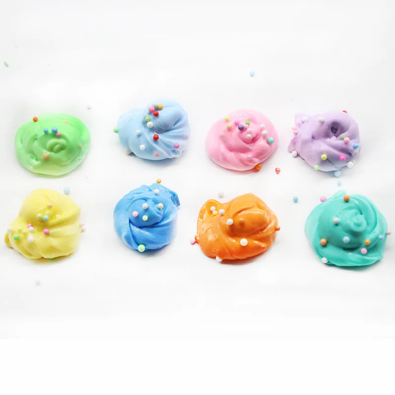 Многоцветный Fuffly блюдо мягкий хлопок Slimes для Diy Головоломка моделирование глиняные подвески-талисманы Снежная грязь слизи интерактивный Комплект детских игрушек