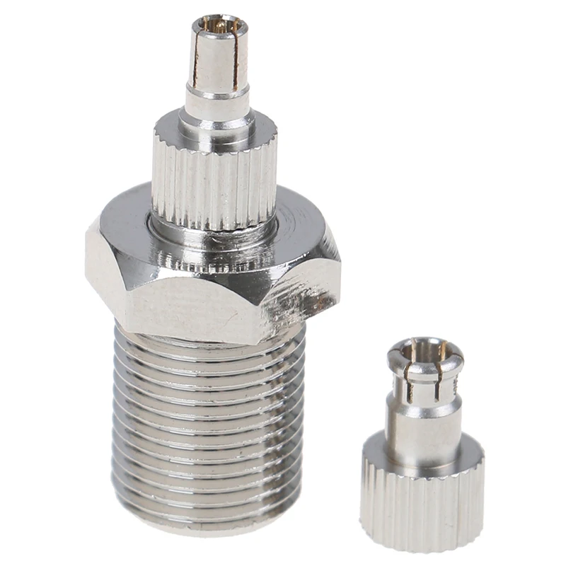 

26mm F Female To TS9 & CRC9 Male Plug Coaxial Adapter RF Connector Nickel Plated