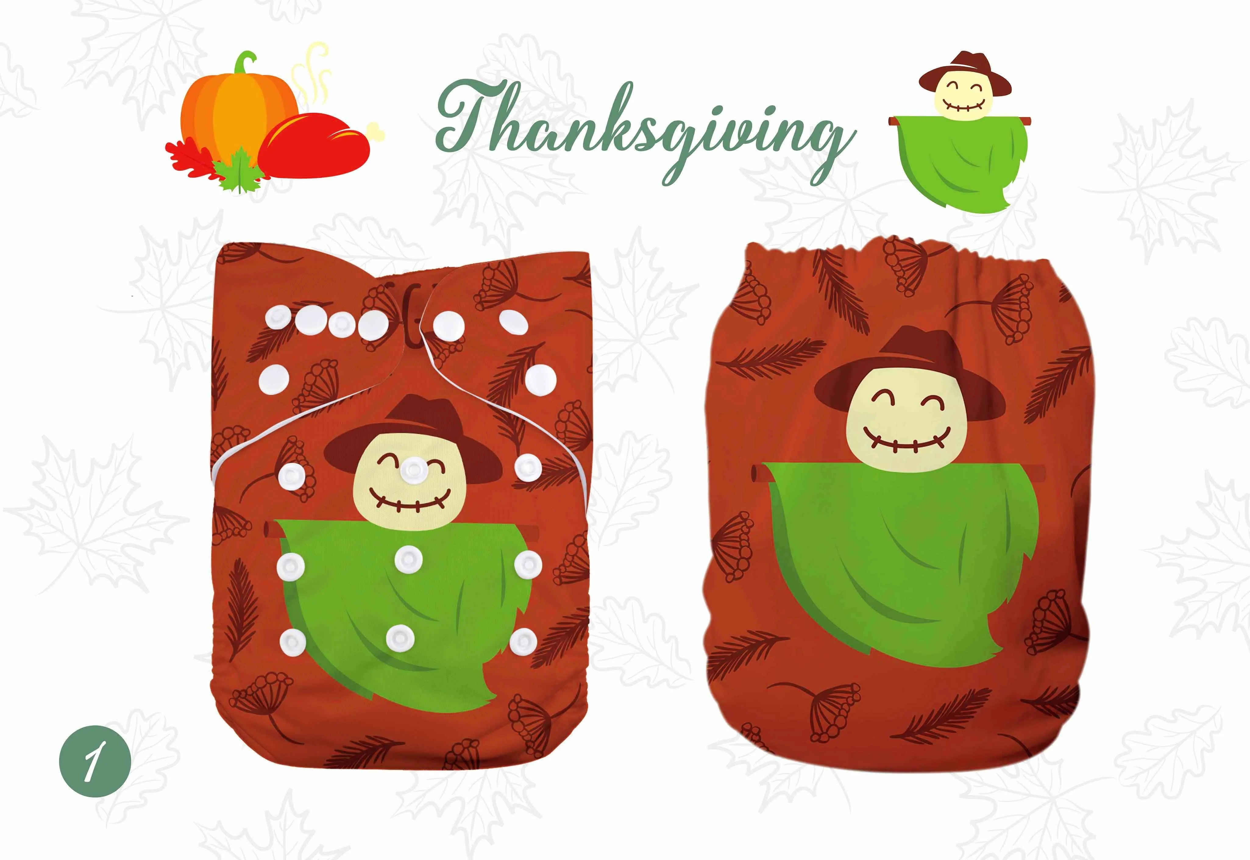 Немного благодарения цифрового положения Детские Многоразовые моющиеся