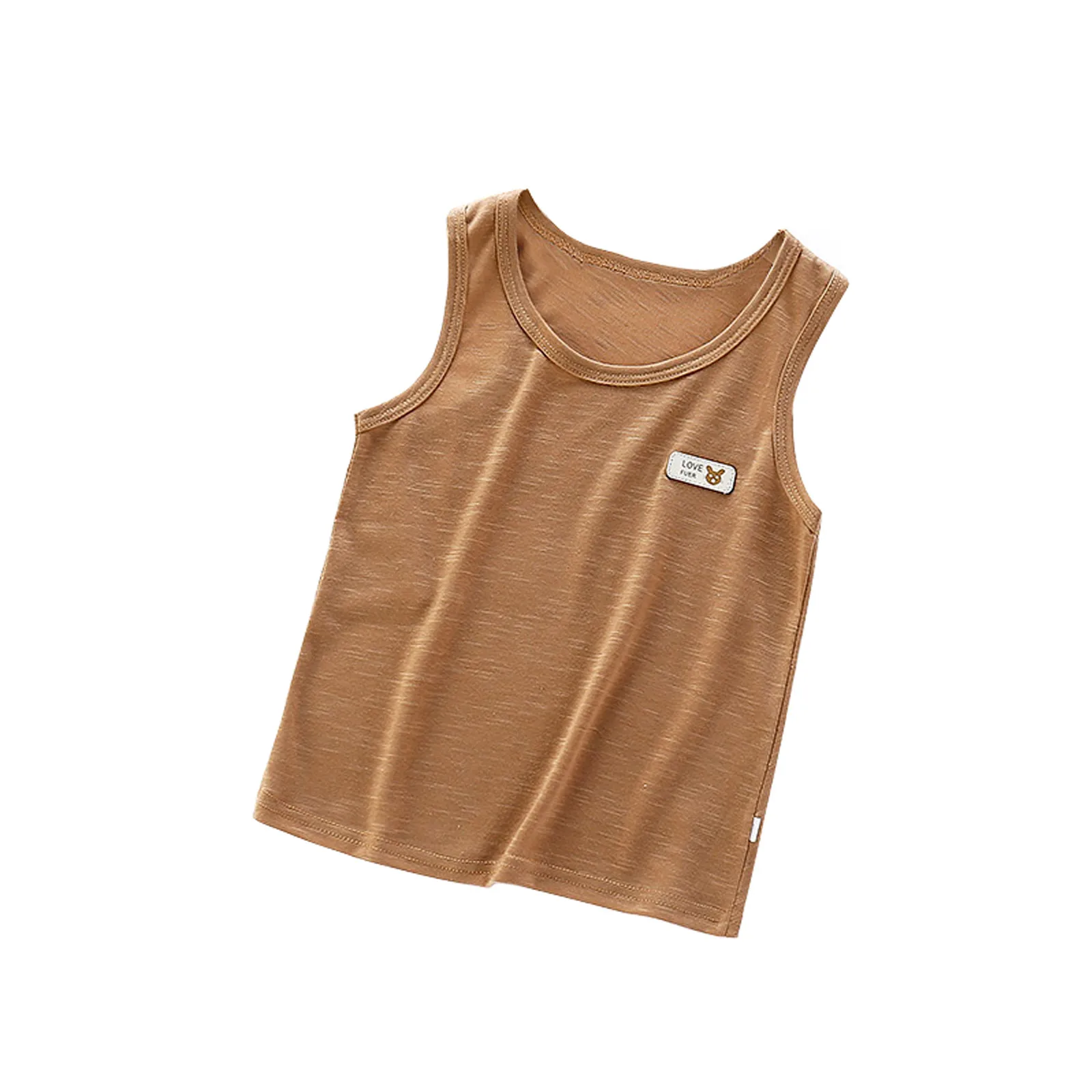 

Summer Children Baby Boys Vest Solid Color T-shirt Quick Dry Sleeveless O-neck Tops Breathable Comfortable Kids Clothing
