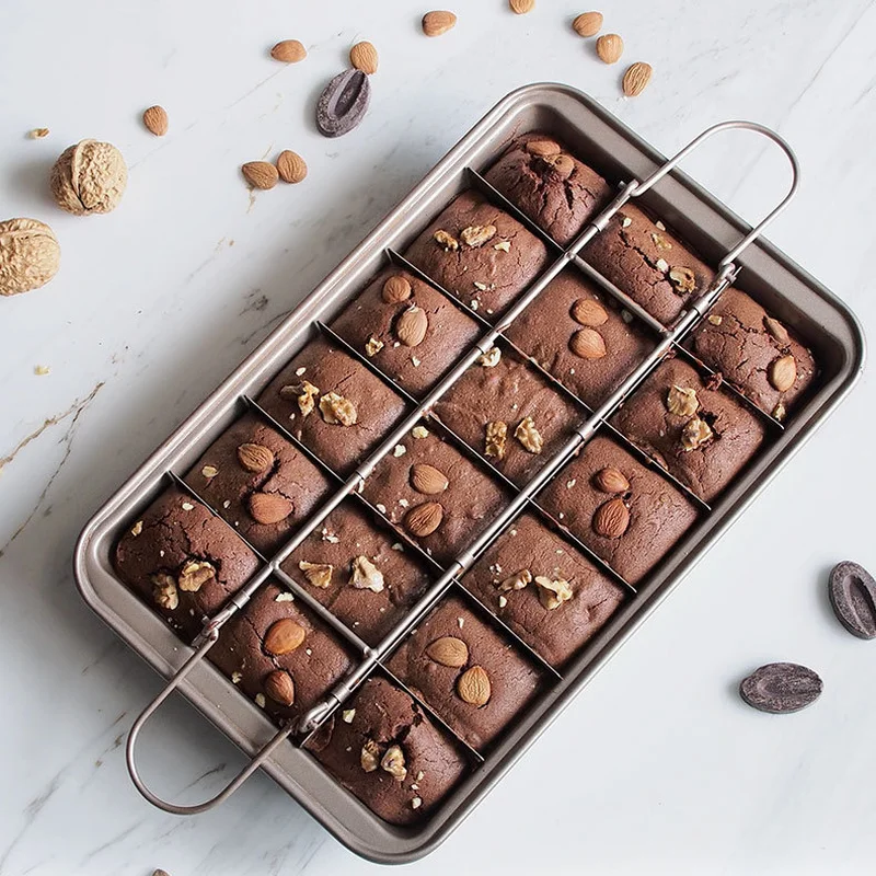 

Brownie Pan Thickened Solid Bottom Non-Stick Cake Mold Square Baking Bread Baking Tools Fondant Crafts Resin Molds