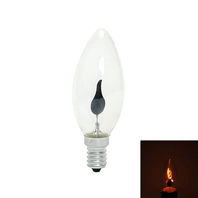 Новинка 1 шт. форма пламени/свечи E14 3 Вт огненный светодиодный светильник лампа