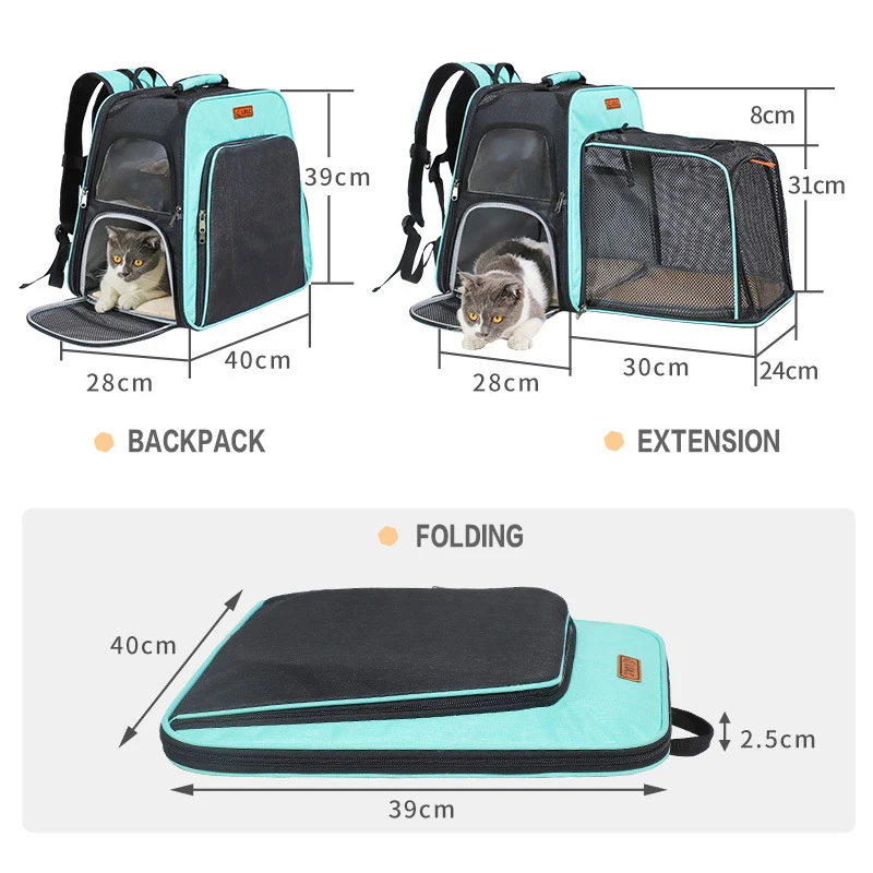 

Ultra-light storage pet Cat Dog backpack, portable, extended pet bag, expanded folding cat bag, small dog pet supplies