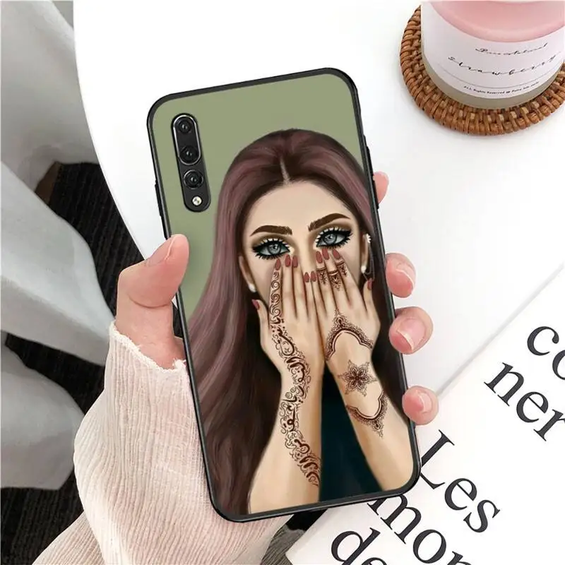 FHNBLJ Muslim Islamic Gril Eyes Phone Case For Huawei P20 lite P40 lite mate 10 20 lite P20 pro P smart 2019 Y7 P30 lite case images - 6