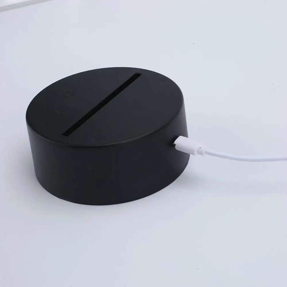 

Black LED Lamp Bases USB Cable Remote Control Night Light 7 Colors Touch Switch Acrylic 3D Night Lamp Base Home Bedroom Decor