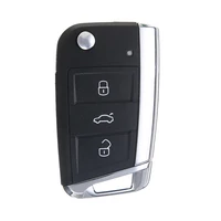 new 3 button flip folding remote key fob shell case replacement fit for seat leon 5f 2012 2019