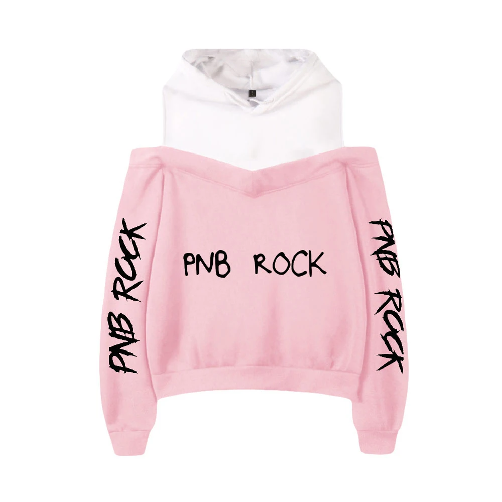 

WAWNI Pnb Rock Off Shoulder Hoodies Coaplay Sweatshirt Harajuku Girl Pullovers Womens Sweatshirts 2021 Casual Sexy Hoodies