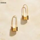 Женские серьги в черном цвете, из нержавеющей стали