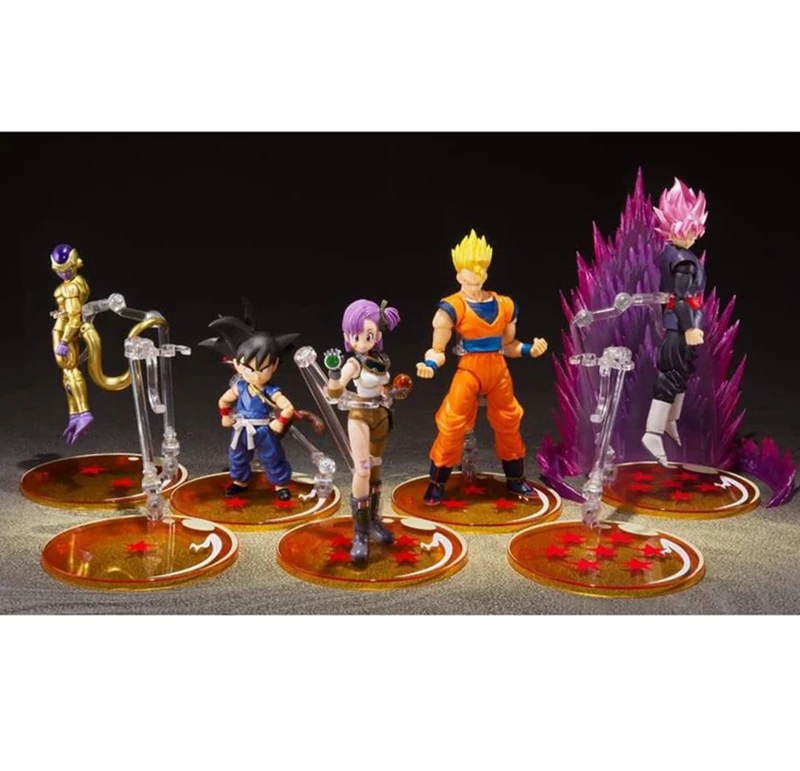 WSTXBD BANDAI CJ Dragon Ball Супер SHF события эксклюзивный розовый черный Гоку Bluma стенд фигурка Brinquedos figuals