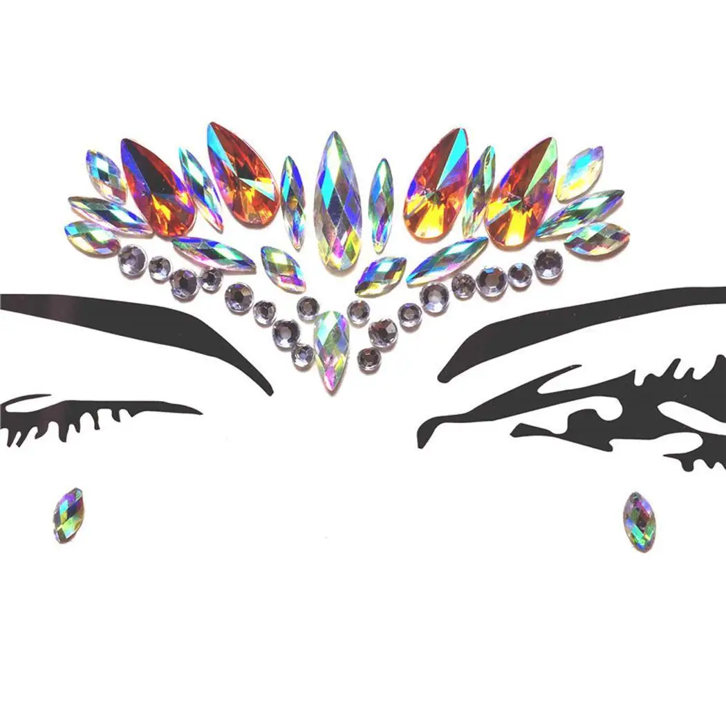 Блестящая наклейка для лица и глаз свадебные вечерние праздничные украшения