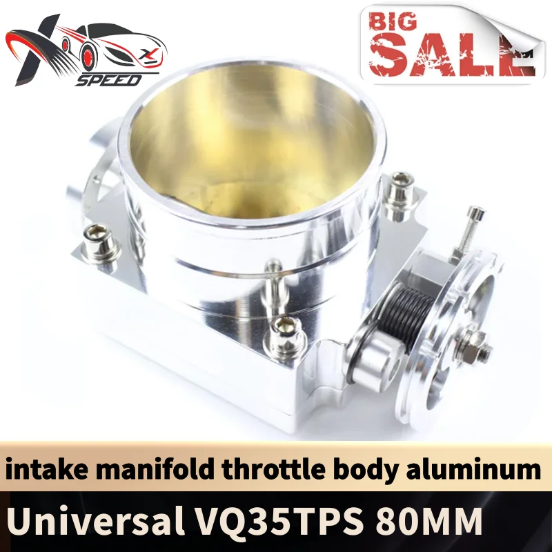 

Universal 80MM VQ35 Throttle Body Intake-Tube Ntake Manifold High Flow Billet Aluminum XX-TBVQ80