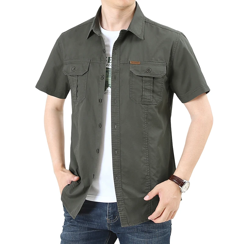 

mens cotton shirts short sleeve casual custom work out shirts