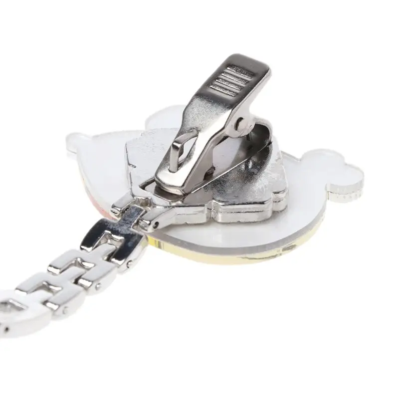 

Fashion Nurse Watch Newly Doctor Pocket Watches Acrylic Chest Hang Clip Portable Silver Charm Jewelry Women Lady Gifts
