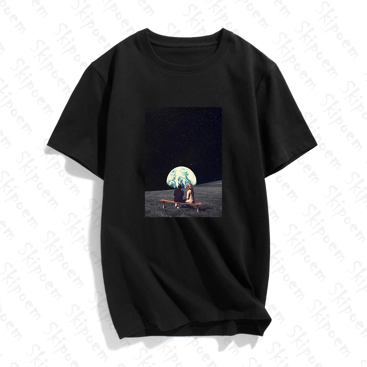 Женская хлопковая футболка с коротким рукавом в винтажном стиле|Футболки| |