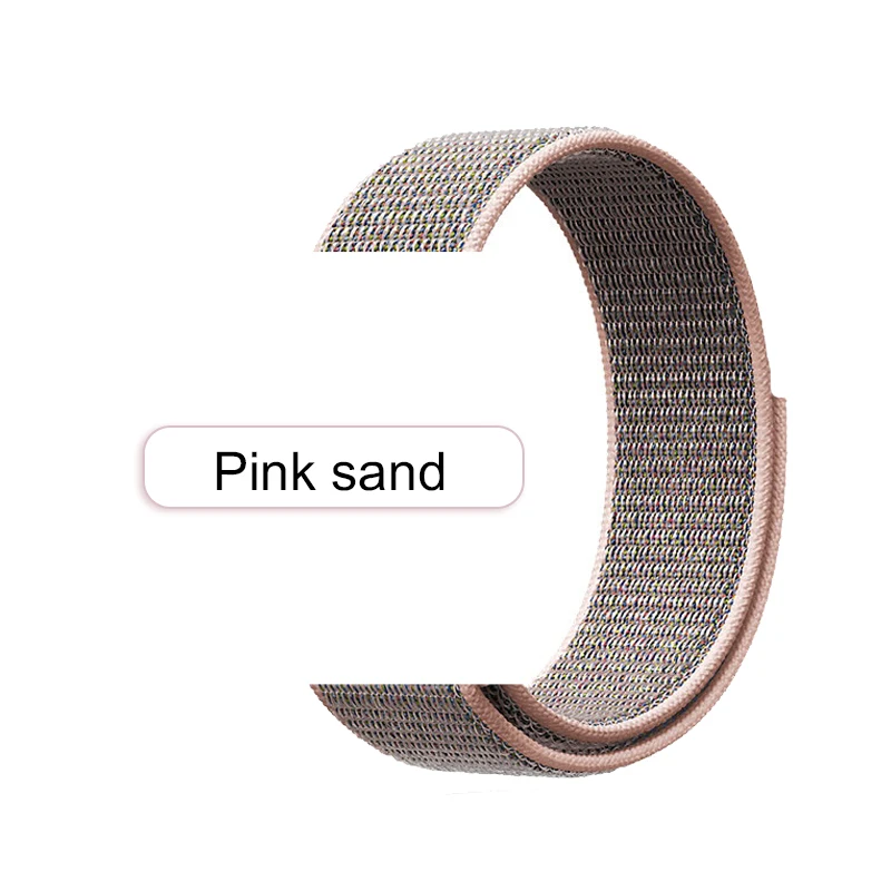 Ремешок нейлоновый спортивный для iwatch Band 40 44 тканевый браслет наручных часов band 6