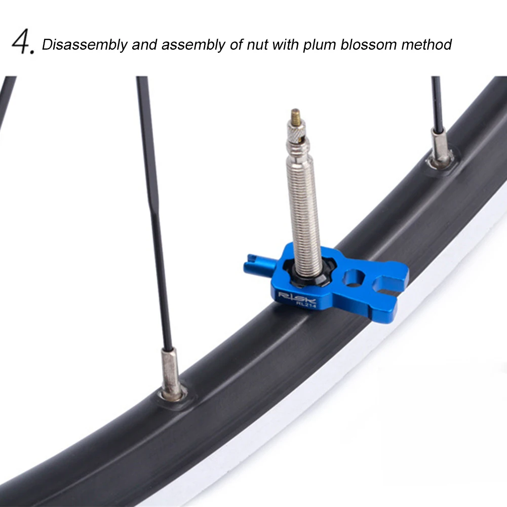 

4 IN 1 Portable Repair Bicycle Valve Tools Valves Core Wrench MTB Road Bike Disassembly Installation Tool Removal Parts Blue