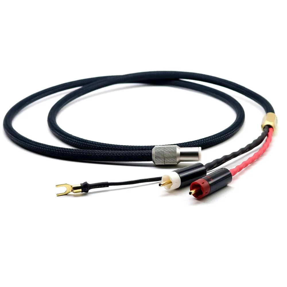 Hifi audio 4 core OFC посеребренный G5 shield RCA 5 pin DIN XLR U spade plug Audio Phono кабель тонарма с