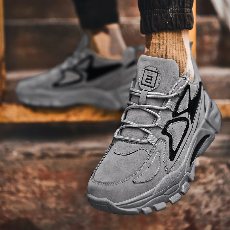 

Harajuku Sneakers Man Sport Shoes Sports Men's Running Shoes Thick Bottom Dad Shoes Male Walk Height Increasing Cushioning Shoes