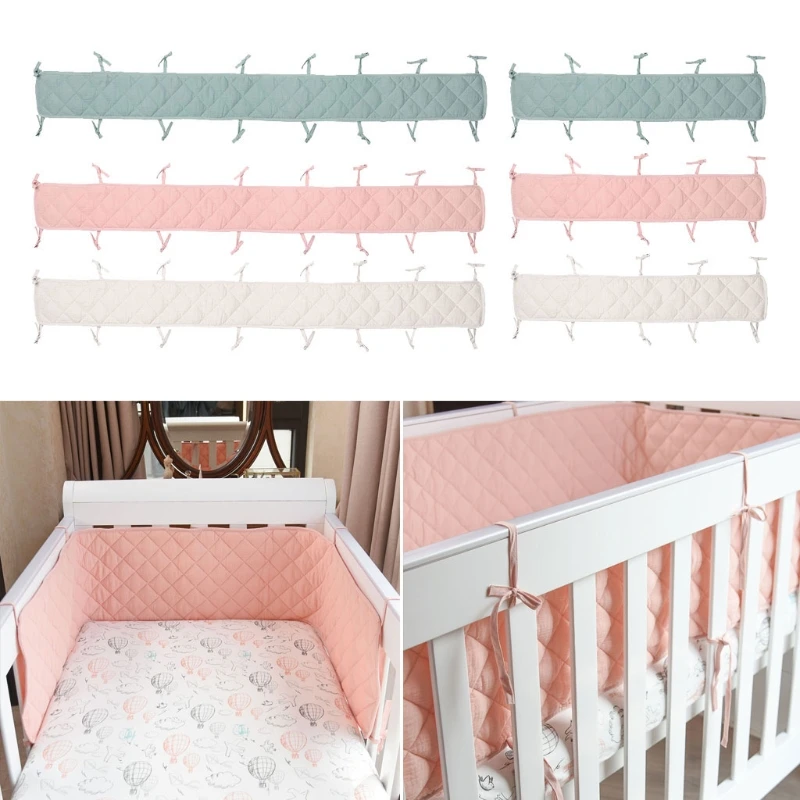 

Baby Cot Bumper All Round Padded Crib Bumper Wrap Around Protection Cotton Crib Bumpers Bedding Baby Available in 2 Size