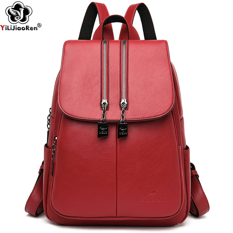 Повседневные Рюкзаки с защитой от кражи женский рюкзак из мягкой кожи женская