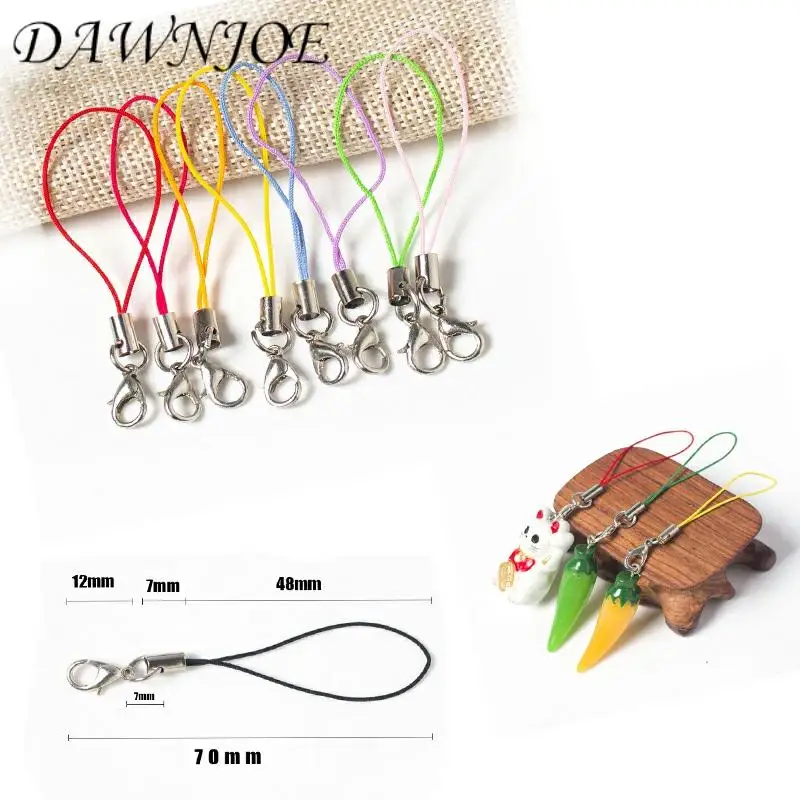 50 шт./лот сделай сам серебряный шнурок застежка-лобстер подвесной соединитель