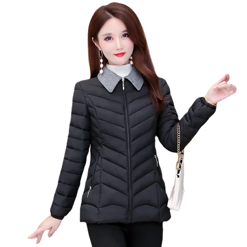 

2021 New Cotton Clothes Women's Short Wool Winter Coat Women's Slim Small Cotton Padded Jacket Light Cotton Padded Jacket Thin