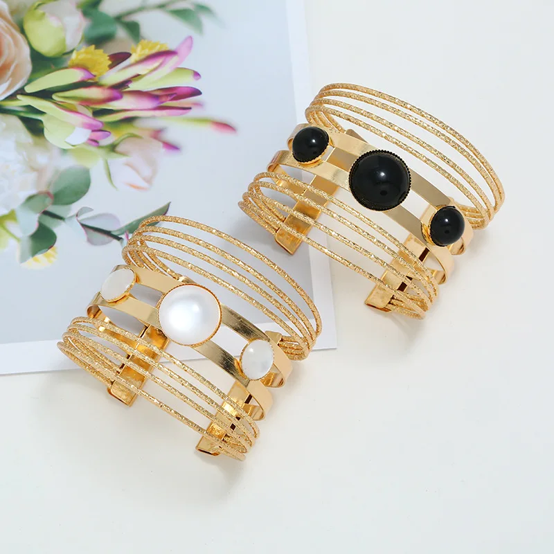 LZHLQ 2020 модный бренд панк широкие металлические браслеты для женщин ювелирные