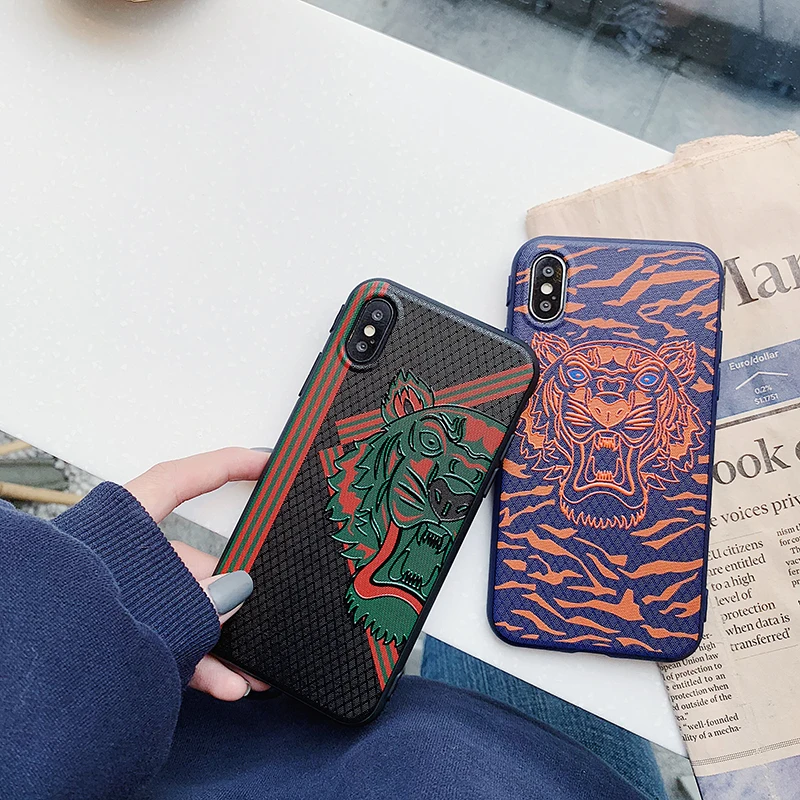 Чехол для телефона iphone 11 чехол xr С Рисунком Тигра Роскошный pro 7 | Мобильные