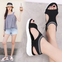 women sandals breathable comfort shopping ladies walking shoes wedge heels summer platform sandal shoes mujer plus size 43