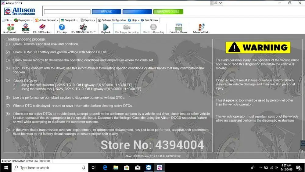 2019 лет Универсальный Аллисон для ПК V2019 + Активатор файлы данных DOC изготовитель