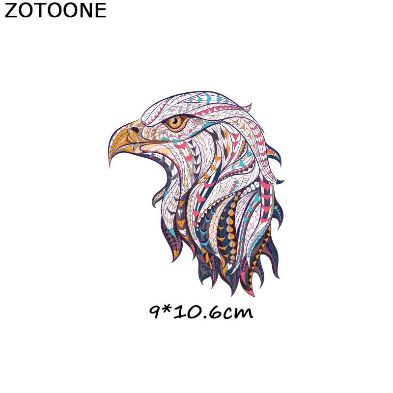 ZT1063 ZOTOONE акварельные нашивки в виде животных, железные нашивки в виде тигра для детской одежды, самодельная шляпа, аппликация, теплопередача, Виниловая аппликация, моющаяся E - Цвет: ZT1063