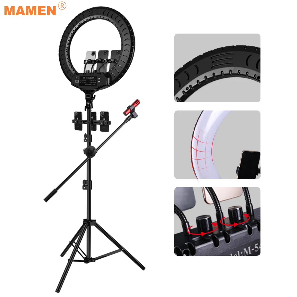 Koop Mamen 21 Inch 54Cm Led Ring Licht Dimbare Video Studio Fotografie Verlichting Voor Dslr Youtube Live Streaming Foto Met Statief