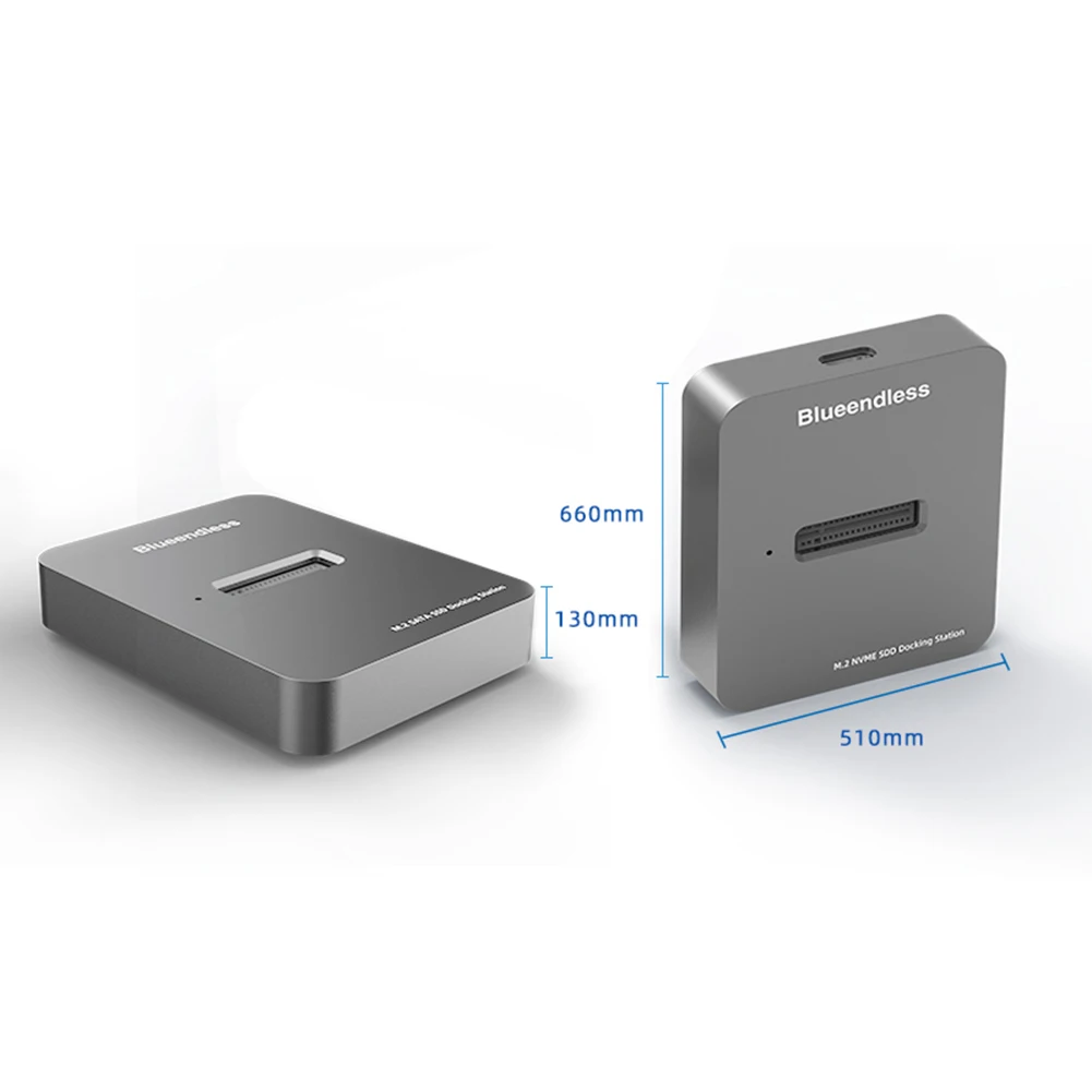 

Blueendless M.2 SATA SSD Enclosure USB 3.1 Type-C Docking Station Single-Bay NVME Drive Reader Adapter for Computer PC Desktop