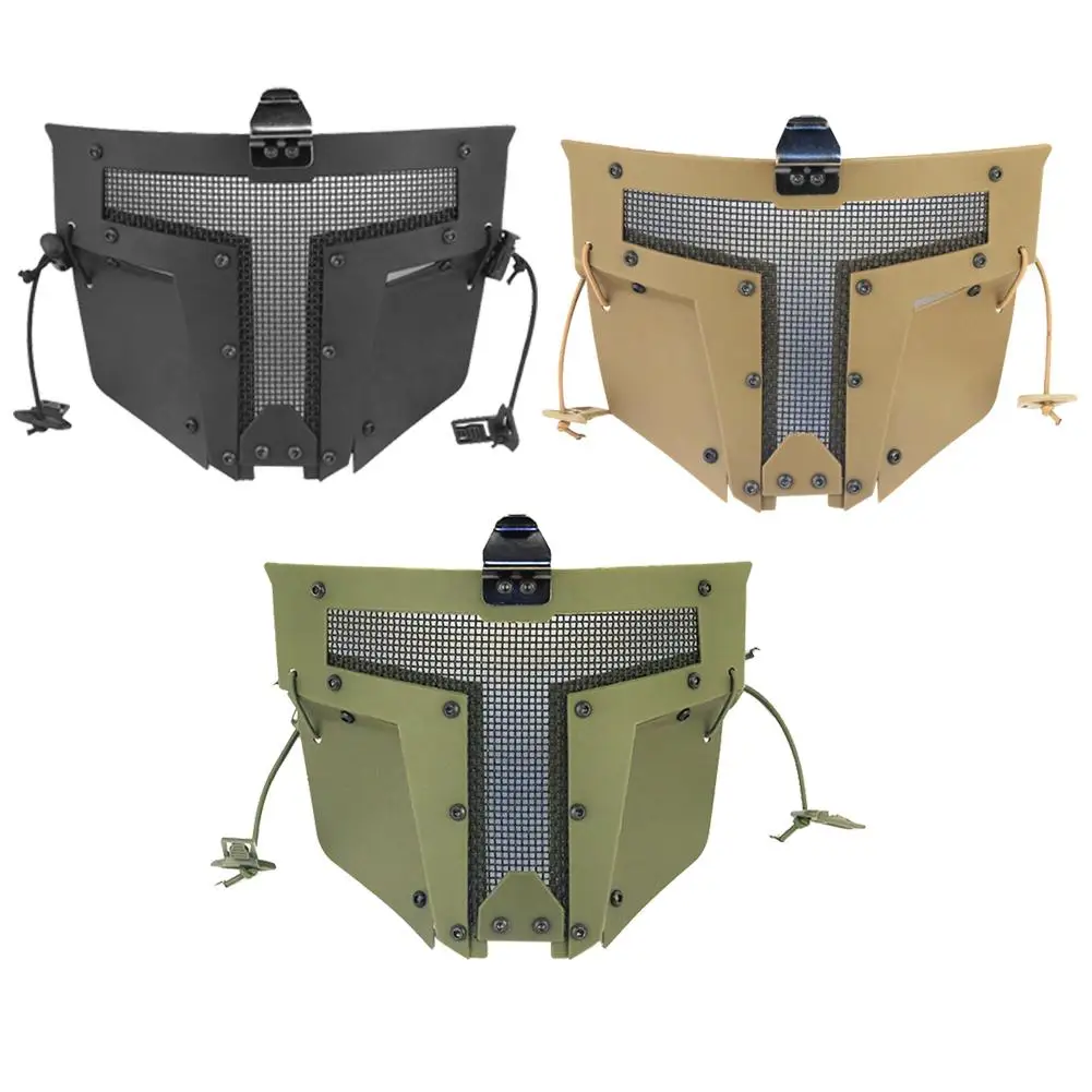 

Breathable Steel Mesh Face Mask Practical Outdoor CS Wargame Hunting Protective Net Cover Necessary Outdoor Hunting Gadgets
