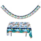 Светлячки скатерть для рабочего стола для декорации на день рождения с рисунком Аниме Фигура робота игра принадлежности для тематической вечеринки пластиковое покрытие стола