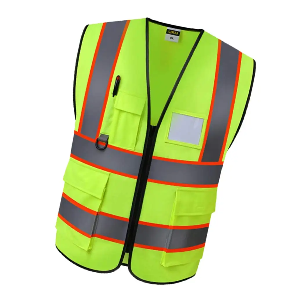 Reflective Safety Vest For Engineer Construction W/ Pockets Free Size  Автомобили и