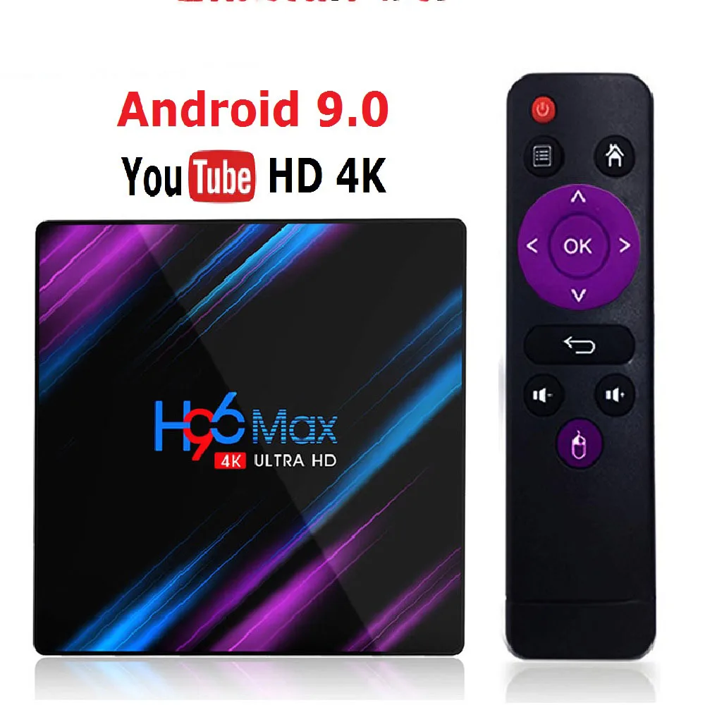 

2020 H96 MAX RK3318 Смарт ТВ коробка Android 10,0, 4 Гб оперативной памяти, 32 Гб встроенной памяти, 64GB 4K Youtube Media player H96MAX ТВ Box Android ТВ Декодер каналов кабельно...